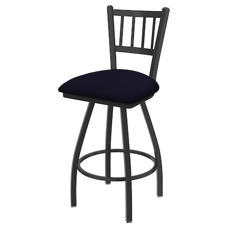 Holland Bar Stool Co 36" Swivel Bar Stool, Pewter Finish, Canter Twilight Seat 81036PW002